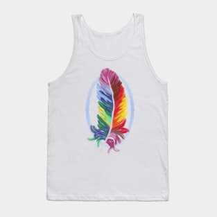 Colorful Bird Feather Tank Top